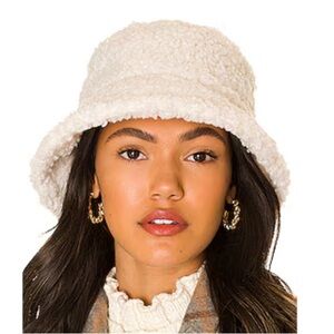 8 Other Reasons Faux Sherpa Bucket Hat Ivory
